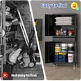 thumbnail image 7 of Metal Garage Storage Cabinet with  Wheels and Drawer,Black Rolling Garage Cabinet with Locking Doors,73" Tall Mobile Metal Storage Cabinets for Home,Office,Garages, 7 of 7