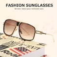 thumbnail image 4 of AEVOGUE Sunglasses For Men Goggle Alloy Big Frame Square Metal Punk Style Shield AE0336, 4 of 4