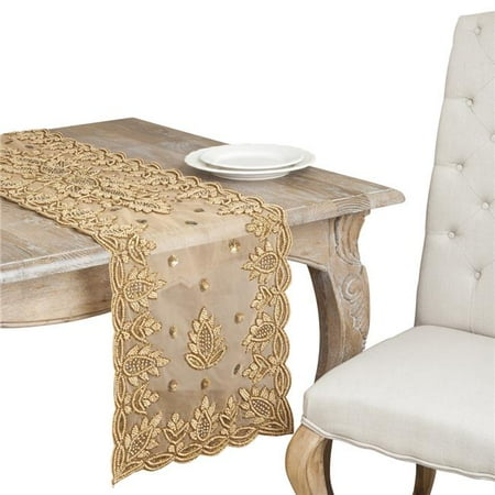 

Saro Lifestyle BD835.GL1672B 16 x 72 in. Beaded Table Runner Gold