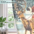 thumbnail image 4 of Sheer Curtains 2 Panels Set Grommet Drapes Window Treatments Light Filtering for Bedroom Living Room W52 x L63 Vintage Reindeer Pull Sleigh, 4 of 7