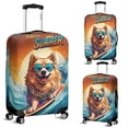 thumbnail image 2 of Retro Surfing Samoyed in Cool Sunglasses Hello Summer Waves Travel Luggage Cover Siberian Sammy Dog Lover Suitcase Dust Protective Decor - 10001, 2 of 5