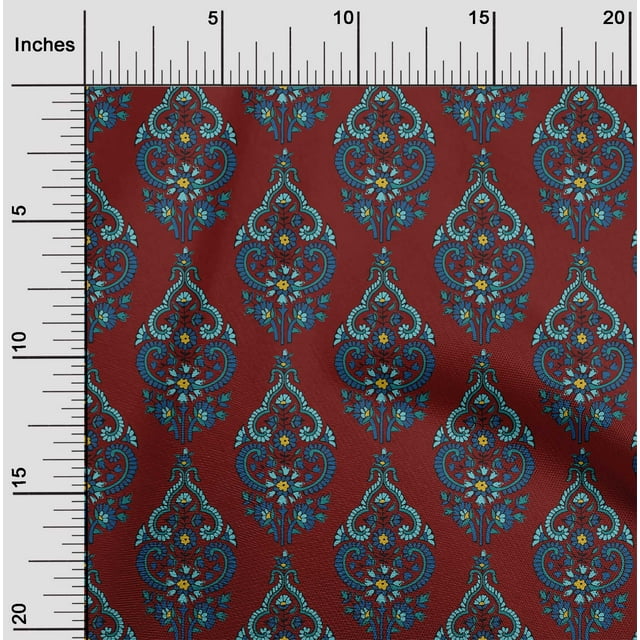 Floral Ledger Wolf Red 42 Inch Cotton Poplin Pre Order main image 0