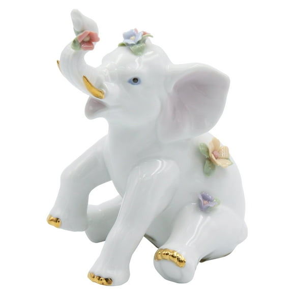Cosmos 96126 Figurine Elephant Sitting, 5-1/4" High