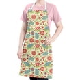 thumbnail image 5 of Pioneer Flower Floral Print Pattern Apron for Women and Men, Cotton Linen Waterproof with Pockets, Adjustable, 33x27 Inch for Kitchen, Gardening, BBQ, Salon, 5 of 6