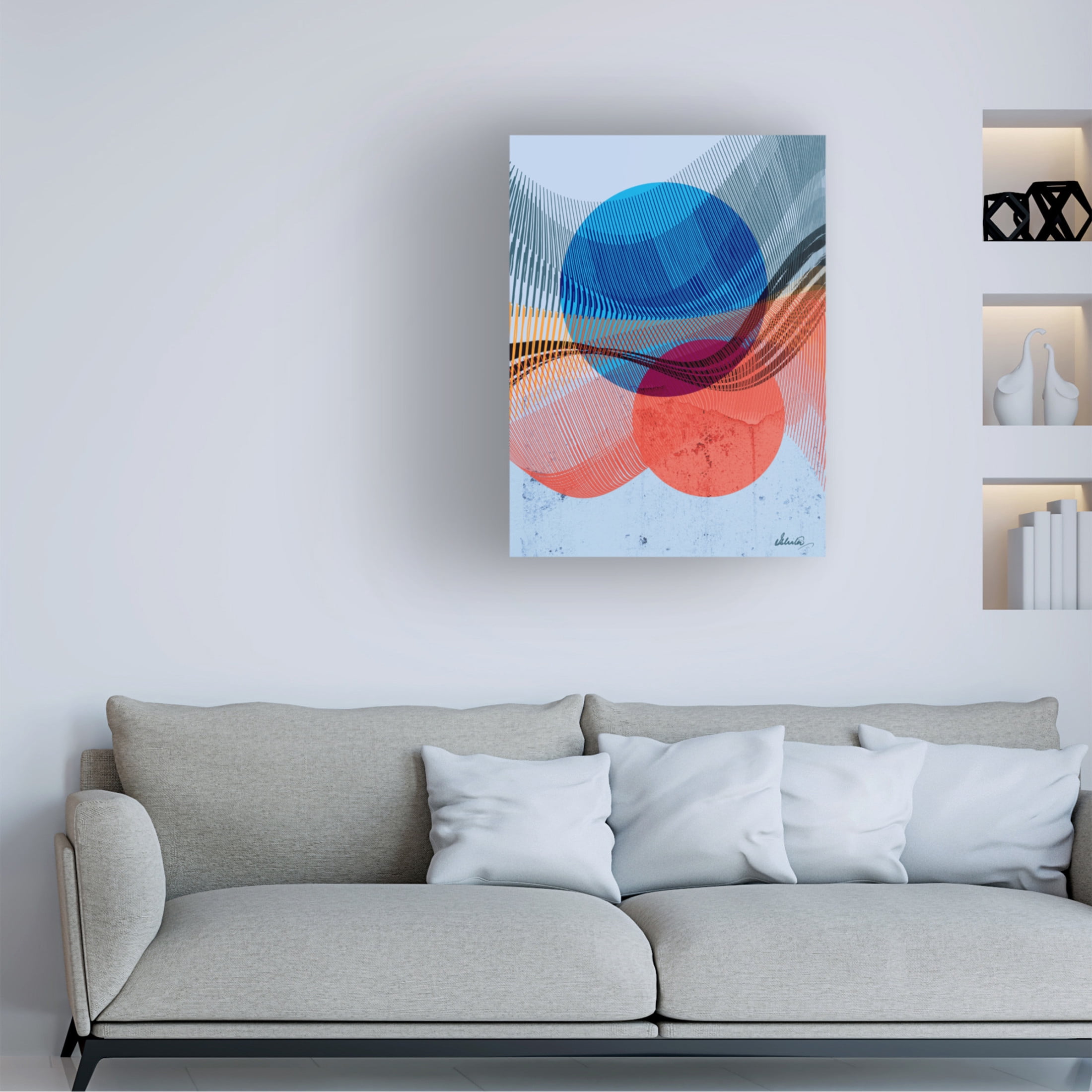Canvas Wall Art - Ishita Banerjee 'Ephemeral Sunset' Wall Art for Living Room, Bedroom, or Office Décor by Trademark Fine Art - 14 x 19 Inches