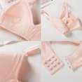 thumbnail image 6 of Women 1-Pack Large Size Solid Color Front Buckle Bra, Bras, Ladies Underwear, Wirefree No Underwire Seamless Daily Bra, Soft Support Comfortable Smoothing, Plus Size Big Bust,, 6 of 9