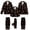 Black, variant on mgoYE Halloween Family Matching Pajamas Set Button Cute Printed Sleepwear