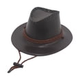 thumbnail image 4 of Sombrero de vaquero occidental de moda Sombrero para el sol de cuero para café Zulema Sombrero de vaquero, 4 of 8