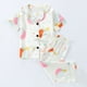 thumbnail image 2 of Odeerbi 1-8 Años Niños Niñas Pijama de Verano de Satén Con Solapa de Muesca Camisas de Manga Corta Pantalones Conjunto de Pijama Con Estampado Floral Suave, 2 of 9