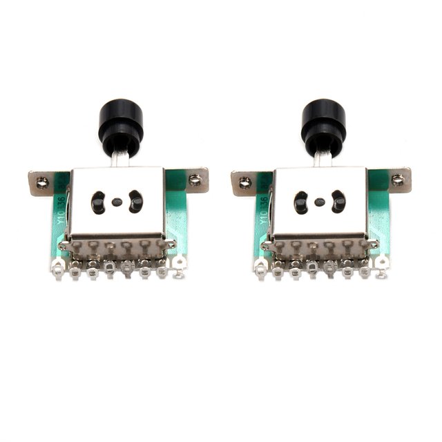 2X Interruptores Selectores de 3 Vías, Interruptores de Palanca de Palanca de Recogida de Guitarra