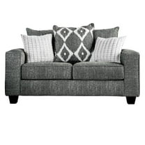 Furniture of America Amberly Contemporary Fabric Loveseat in Gray