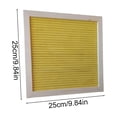 thumbnail image 3 of JHyouerji Felt Letter Board,Yellow Handmade Wood Frame Changeable Message Sign,10×10 Inch Felt Board Decor for Home Office Party Holiday Display, 3 of 7