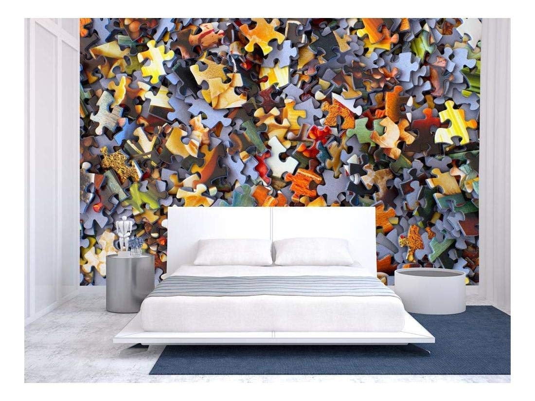 wall26 Colorful Puzzle Pieces Removable Wall Mural Selfadhesive