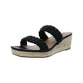 thumbnail image 1 of White Mountain Womens Salvadora Faux Leather Braided Wedge Sandals, 1 of 5