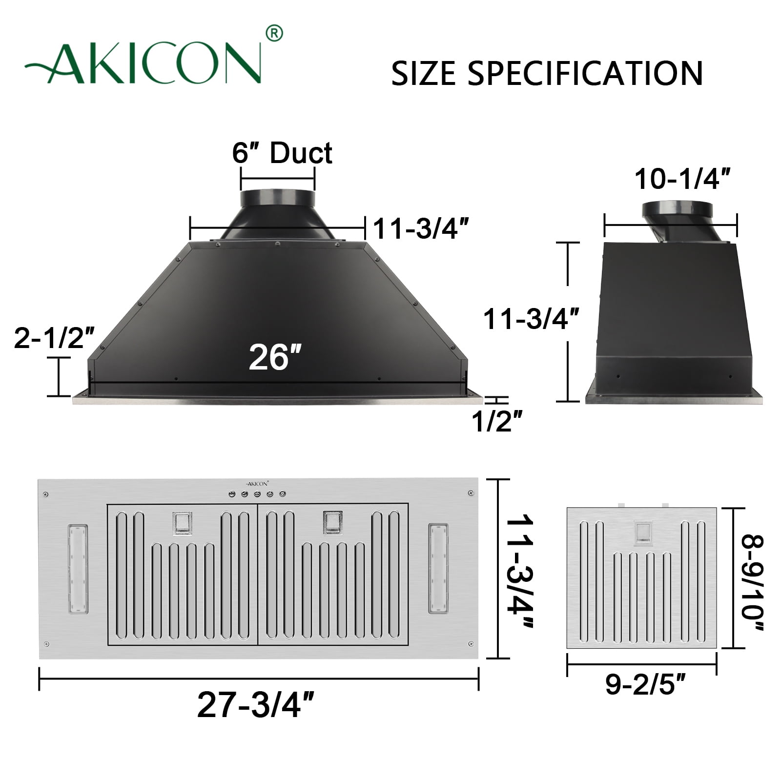 Range Hood Insert 36 Inch 600 CFM Built-in Kitchen Hood with Range Hood Insert 36 Inch 600 CFM Built-in Kitchen Hood with