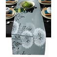 thumbnail image 2 of Plant Grey Dandelion Luxury Table Runner for Wedding Birthday Party Hotel Dining Table High Quality Table Cloth, 2 of 7
