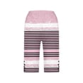 thumbnail image 4 of Utoimkio Women's Boho Striped Bermuda Shorts,Casual Print with Side Slit & Button Detail, 4 of 5