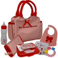 thumbnail image 2 of The New York Doll Collection Baby Doll Diaper Bag Set with Accessories, Red, 2 of 4