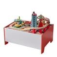 thumbnail image 2 of Teamson Kids Florida Amusement Park Wooden Activity Table with 6 Interactive Mini Games & Train Rail, Educational Toy for Motor Skills, 2 of 13