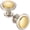 Brushed Gold + Brushed Nickel-Knob 1 - 10Pcs-Round, variant on Cup Cabinet Pulls Polished Chrome 76mm/3inch 10 Pack