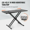 thumbnail image 3 of VEVOR Portable DJ Table with Double-X Braced Keyboard Stand Adjustable Height, 3 of 8