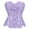 A1 Purple, variant on Women's Floral Brocade Overbust Corset Top Vintage Jacquard Bustier Waist Cincher Renaissance Bodice for Cosplay Party Black L
