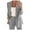 Gray, variant on Patlollav Winter Fall Women Solid Long Sleeve Tops Cardigan Coat Pockets Long Pants Suit