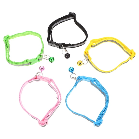 PTOOTP Reflective Dog and Cat Collars Sky-Blue 5Pcs 7.48-12.58Inch