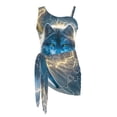 thumbnail image 6 of POLERO Wolf & Lightning Print Girls' One-Piece Swimsuit with Mesh Cover Up - Quick Dry, Adjustable Straps for Beach & Pool Vacations (7-18 Years), 6 of 10