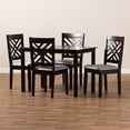 thumbnail image 5 of Bowery Hill 5-Piece Wood Dining Set in Gray and Espresso Brown, 5 of 5