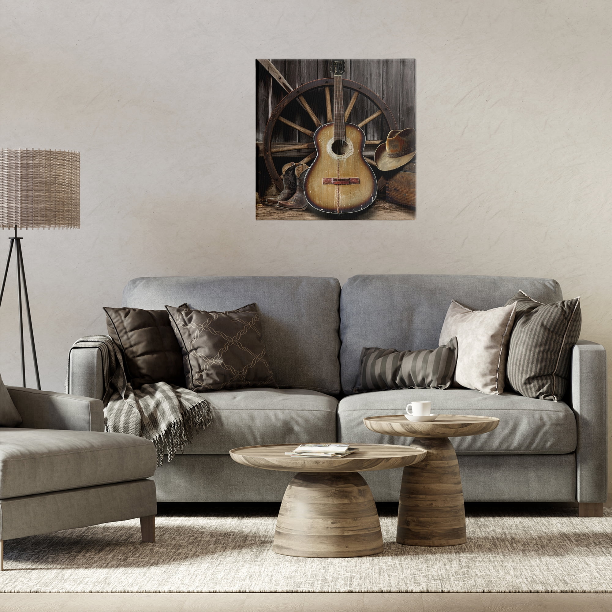Stupell Industries Rustic Western Guitar with Hat Canvas Wall Art, design by CAD Designs