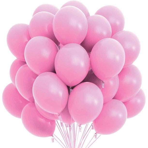 Girl Birthday Decorations Holiday Party Lot Balloons Pink White Colors  Stock Photo by ©annikel 211443162