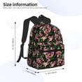 thumbnail image 2 of Pofeuu Rose Flowers Print Laptop Backpack Travel Canvas Backpack for School Lightweight and Comfortable Backpack College Backpack Schoolbag, 2 of 6