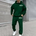 thumbnail image 2 of Zylarhe Men's And Women's Autumn And Winter Fashion Casual Letter Printed Sports Long Sleeved Hoodie Set Slim Fit Tan Suit, 2 of 5