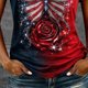 thumbnail image 3 of Camiseta de Manga Corta de la Mujer de la Moda Casual Cómoda Impresión de Manga Corta con Cuello en V, 3 of 5