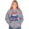 thumbnail image 3 of Loud Proud Dominican Heritage Pride Zip Up Hoodie Men's Women's Brisco Brands S, 3 of 5