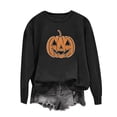 thumbnail image 6 of Fnooota Womens Halloween Sweatshirts, Rhinestone Graphic Pullover Fashion Long Sleeve Halloween Tops Black Size S-2XL, 6 of 6