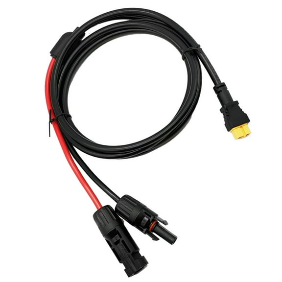 Solar to XT60 Extension Cable Replacement 16AWG 5FT Solar Connector to XT60 Adapter Cable Solar Extension Cord