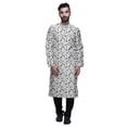 thumbnail image 1 of Atasi Satin Slub Ethnic Kurta With Churidar For Mens Printed Party Wear, 1 of 1
