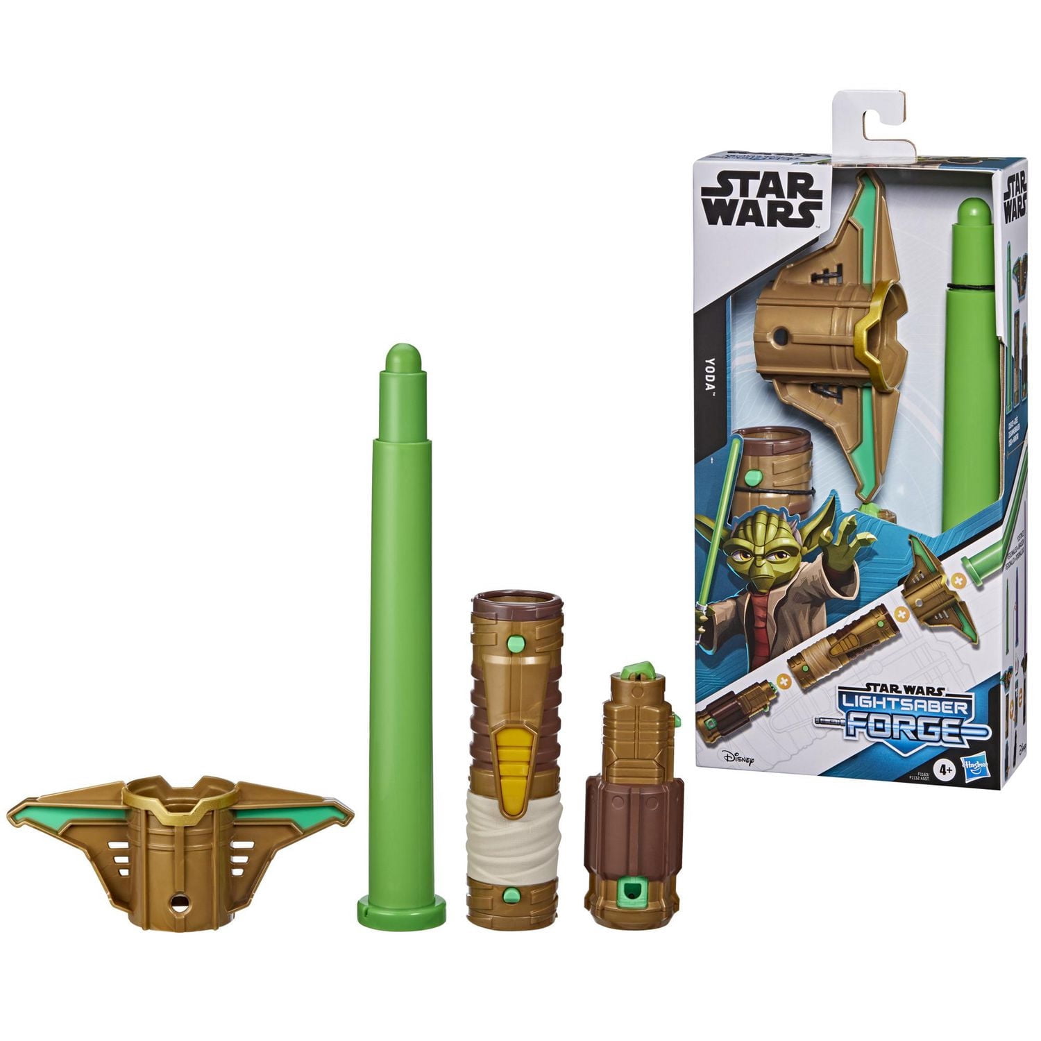 Star Wars Lightsaber Forge, Sabre laser de Yoda à lame verte extensible, jouet de déguisement personnalisable, pour enfants, dès 4 ans