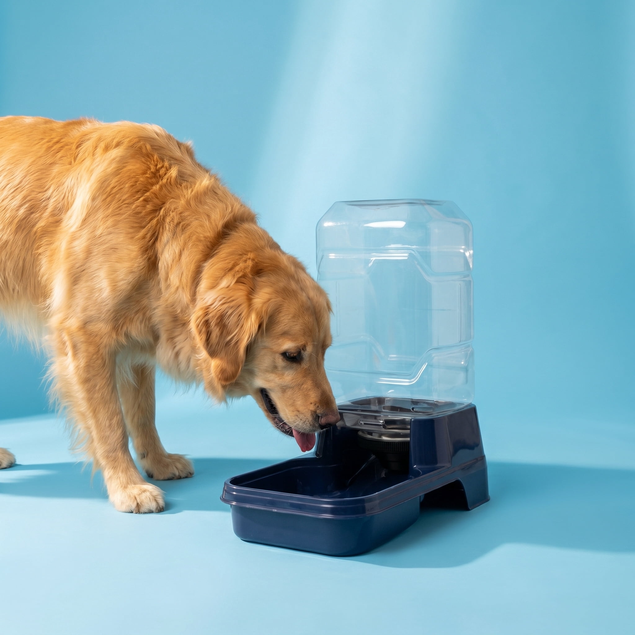 (3 pack) Vibrant Life Gravity Waterer for Large Dogs and Cats, 2.5 gal, Navy