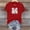 Red, variant on HOMBOM Graphic T-Shirts for Women Tee Shirts Summer White Easter Easter Bunny Basic Womens Tops Short Sleeve