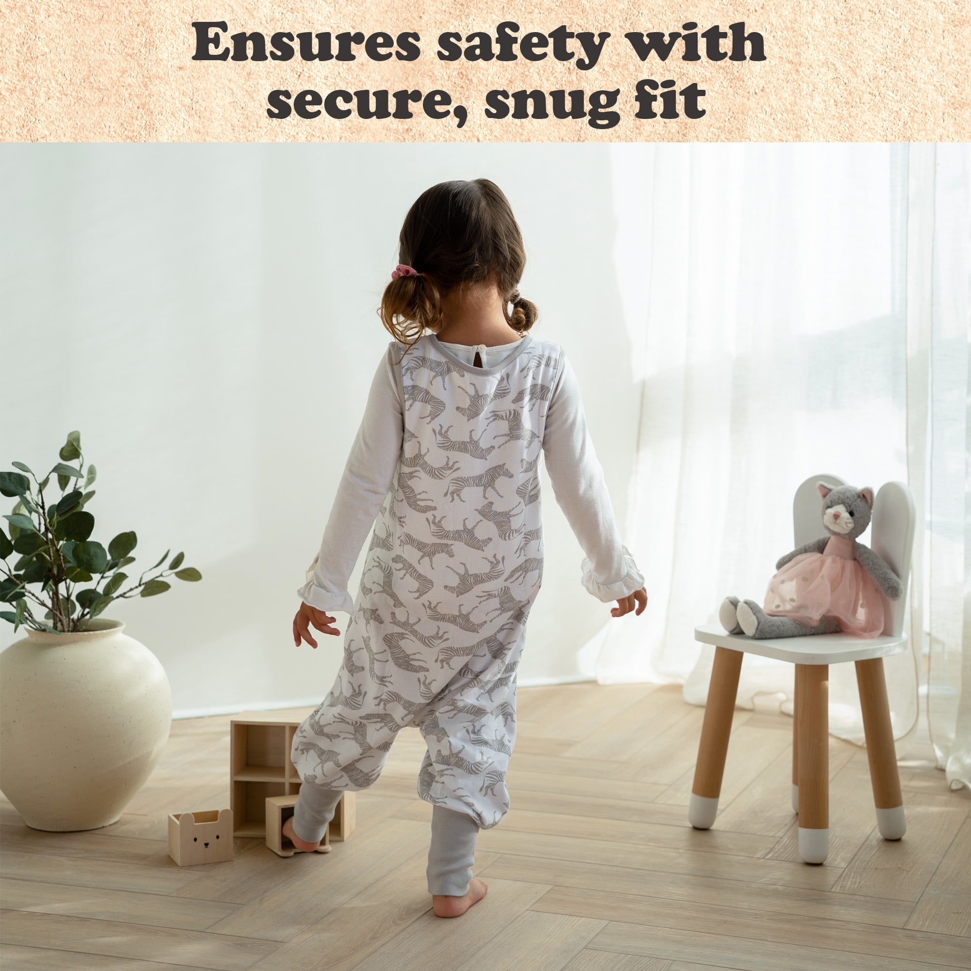 Toddler Sleep Sack for 3t-4t, 0.5 TOG Sleep Sack Baby Wearable Blanket, Toddler Baby Sleep Sack with Feet, Sleeveless Breathable Sleep Sacks for Baby Boys or Girls