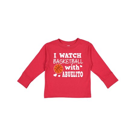 

Inktastic I Watch Basketball with Abuelito Gift Toddler Boy Girl Long Sleeve T-Shirt