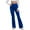 Blue, variant on Gym Leggings for Women Breathable Relaxed Fitted Flared Yoga Pants Elastic Spandex High Waist Full Length Pants Solid Trousers for Lady Joggers Clubs Red