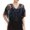 Blue, variant on Floral Beaded Mesh Fringe V-Neck Wrap Shawl for Women Vintage Sequined Tulle Short Evening Cover Up Topper Tassel 20s Flapper Scarf Smock Cape Top Gold