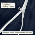 thumbnail image 3 of Luxury Hotel Quality Zipper Fitted Sheet 1 Piece - 400 Thread Count - 15" Deep Pocket - 100% Egyptian Cotton Fitted Sheet (Navy Blue, Twin XXL Size), 3 of 5