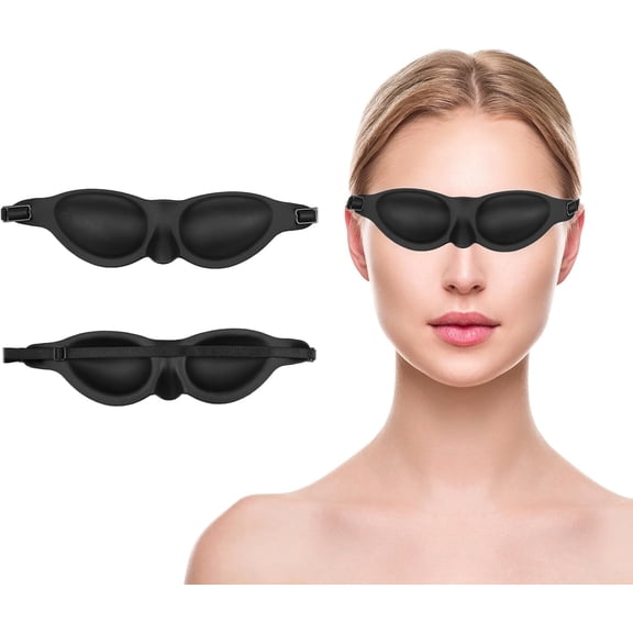 Moisture Chamber Glasses for Dry Eyes – 2pack 3D Soft Silicone Sleep Mask with Contoured Fit, Reusable and Lightweight Eye Cover, Hydrating Sleep Mask and Moisture Goggles, Custom Fit for Comfort