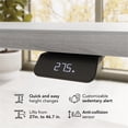 thumbnail image 3 of Scranton & Co Engineered Wood 72W x 30D Standing Desk with Bookcase in Gray, 3 of 8