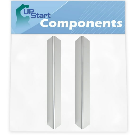 2 Pack BBQ Grill Heat Shield Plate Tent Replacement for Weber 46510001, 7636, 47510001, 46810001, 47513101, 46710001, 46513101, 46500401, 46700401 - Stainless Steel Flame Tamer Burner Cover 15 5/16"